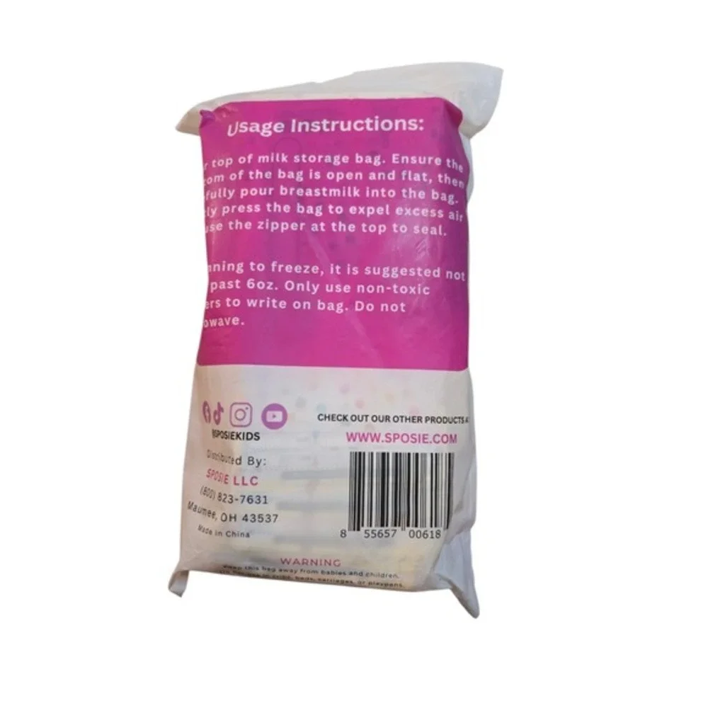 Sposie SimpleFeed Breast Milk‎ Storage Bags 8oz 100 Count NIB